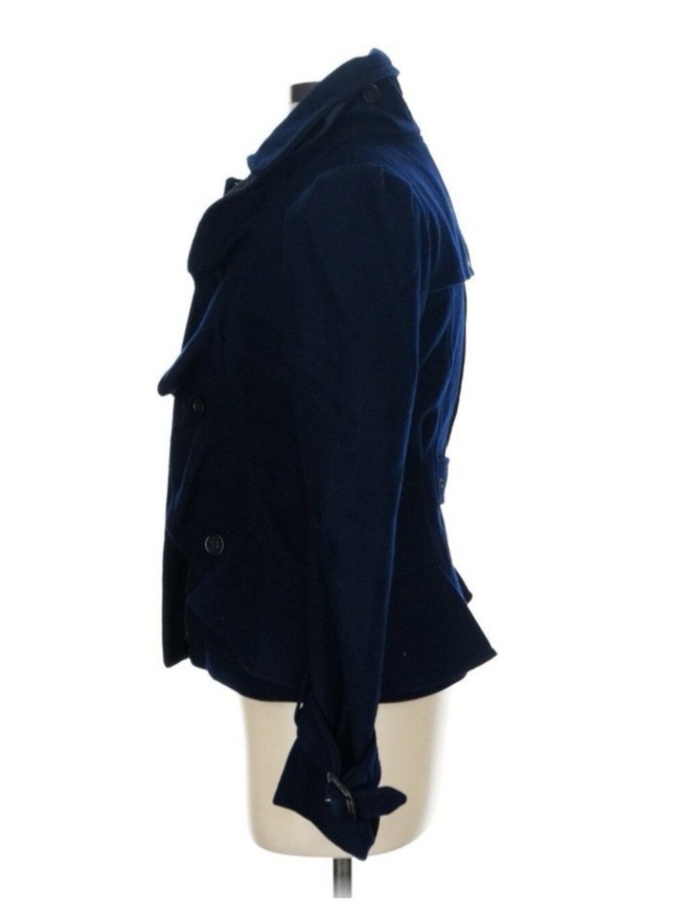 BCBGMaxAzria Wool Cashmere Pea Coat XS Navy - Picture 4 of 7